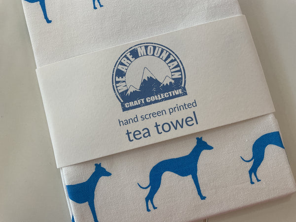 Whippet tea towel