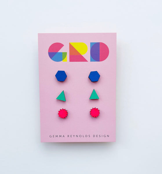 Plywood shapes studs set - Brights
