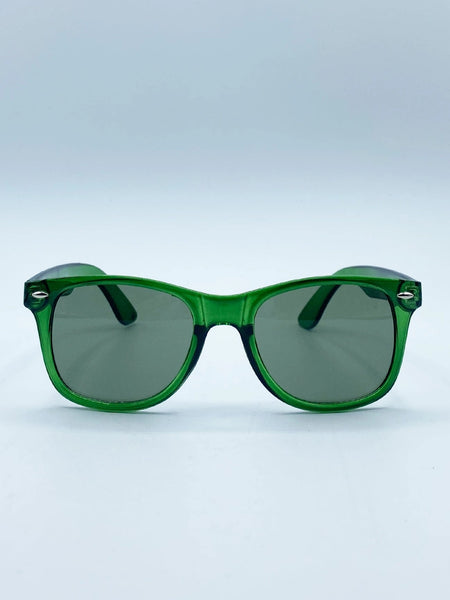 Green wayfarer sunglasses