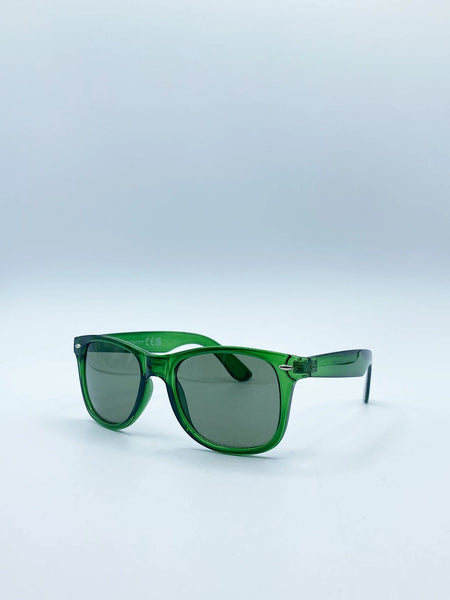 Green wayfarer sunglasses