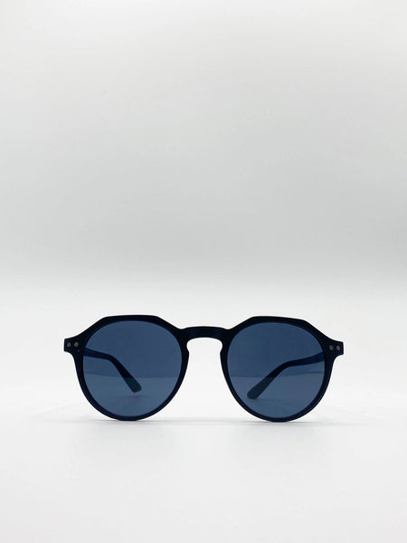 Preppy matt black sunglasses