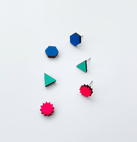 Plywood shapes studs set - Brights
