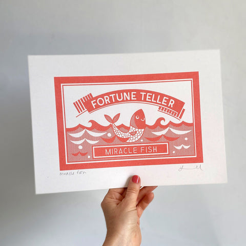 Fortune Teller Miracle Fish riso print