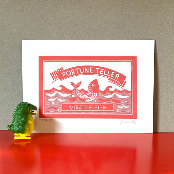 Fortune Teller Miracle Fish riso print