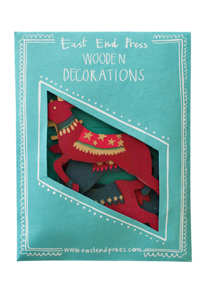 Wooden Reindeer decorations