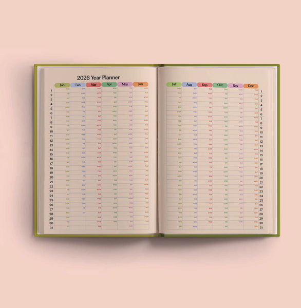 Les Fleurs - Bold Flower Design Diary 2026