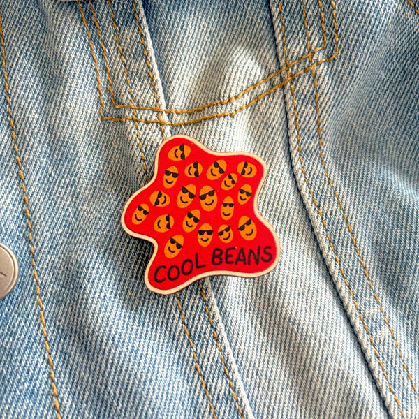 Cool Beans wooden pin