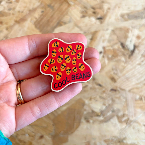 Cool Beans wooden pin