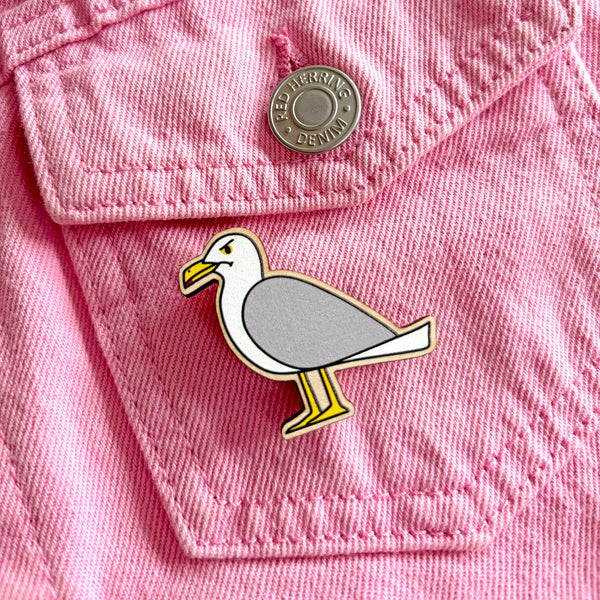 Seagull wooden pin
