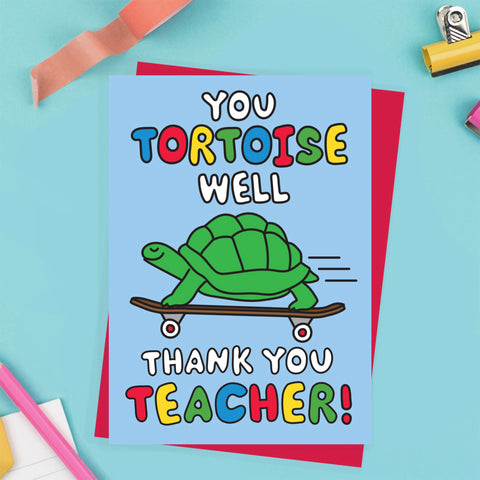 Tortoise Well greetings card