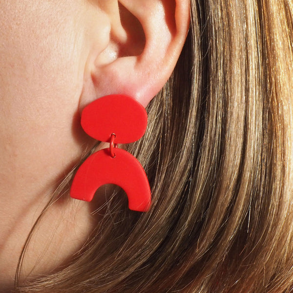 Red Arc earrings