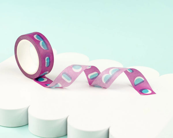 Pink & blue shapes washi tape