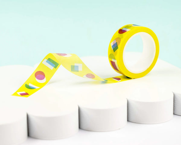 Yellow shapes washi tape
