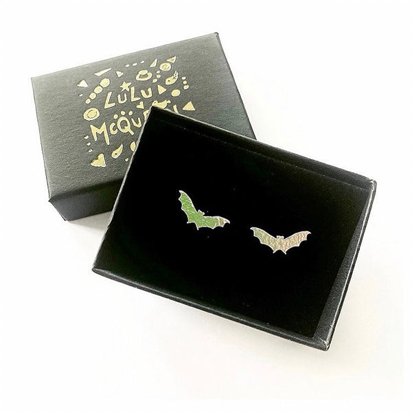 Bat stud earrings