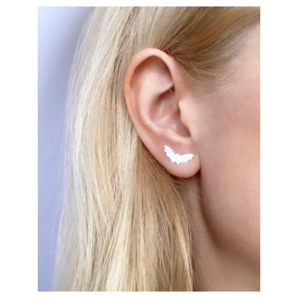 Bat stud earrings
