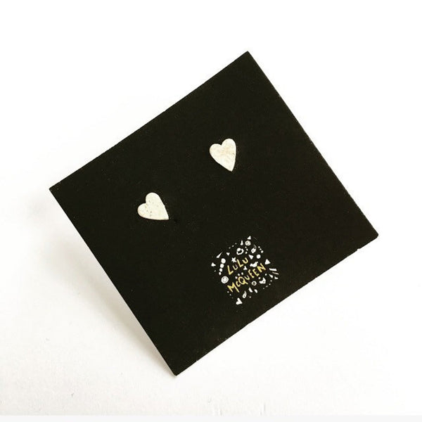 Slim Heart stud earrings