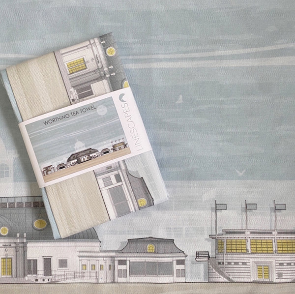 Worthing tea towel