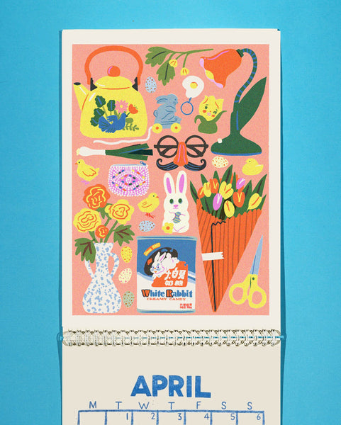 A Year In Objects Risograph Calendar 2026