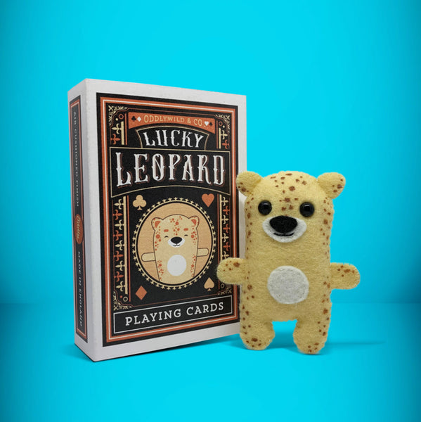 Felt leopard in a box