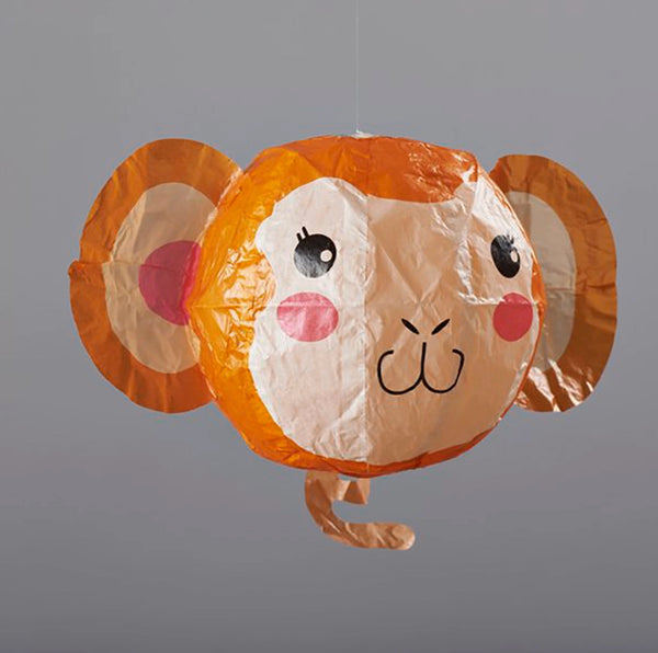 Monkey paper balloon card