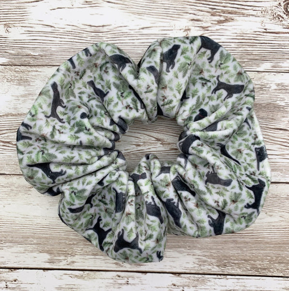 Black Labrador scrunchie