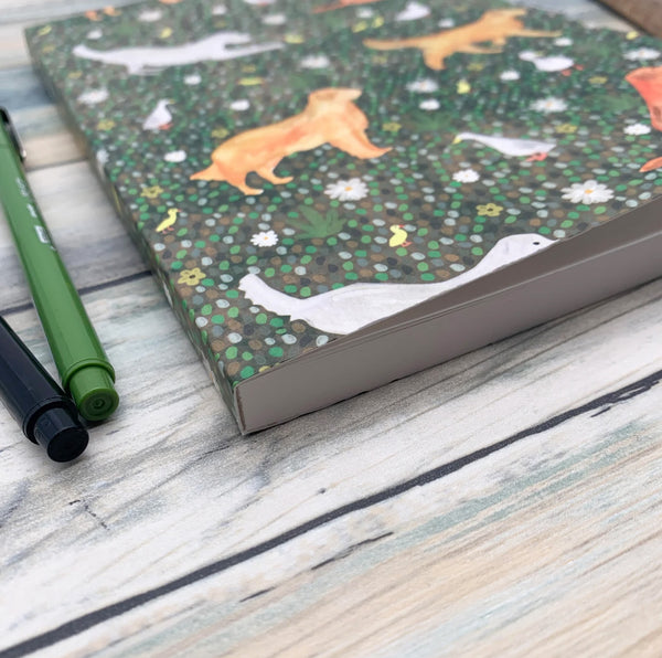Golden Retriever and Duck Notebook