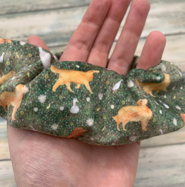 Golden Retriever scrunchie