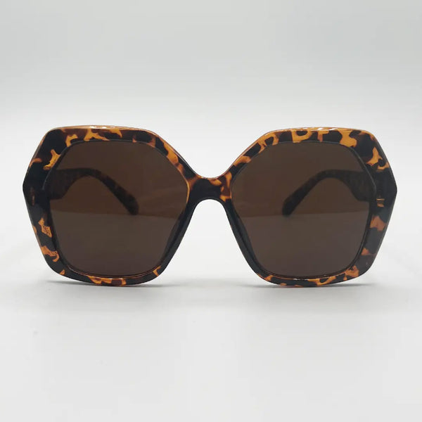 Oversized Rounded Angular Sunglasses