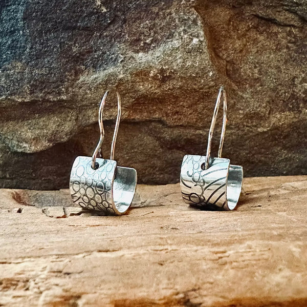 Sea Foam Drop Cuff Earrings
