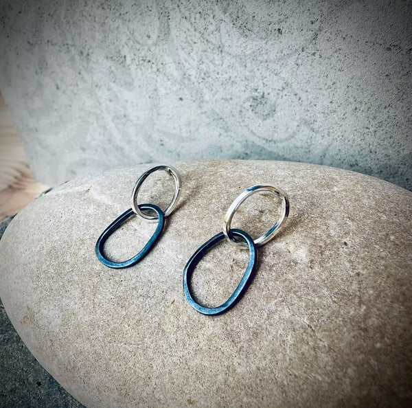 Pebble Link Drop Earrings