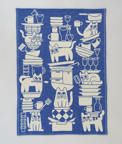 Kitchen Cats tea towel