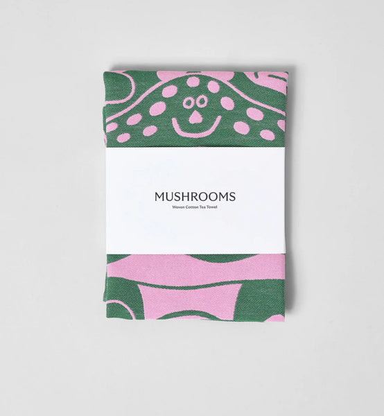 Mushrooms tea towel