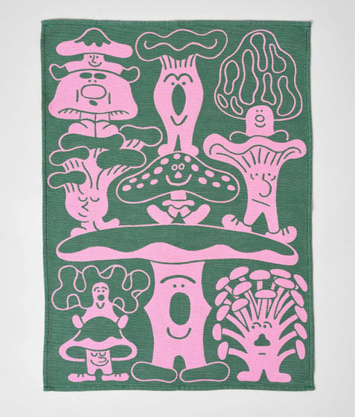 Mushrooms tea towel