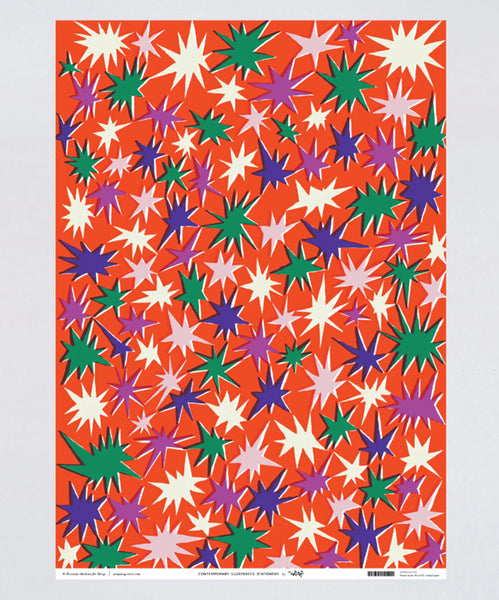 Stars wrapping paper