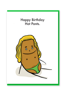 Hot Pants birthday card