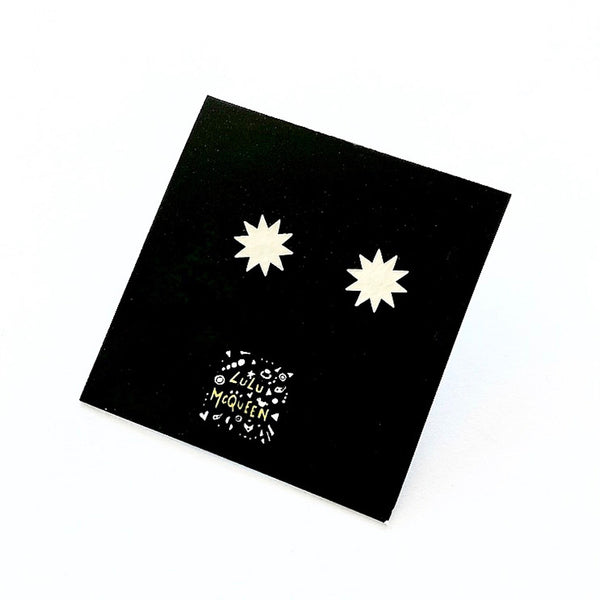Silver sunshine stud earrings