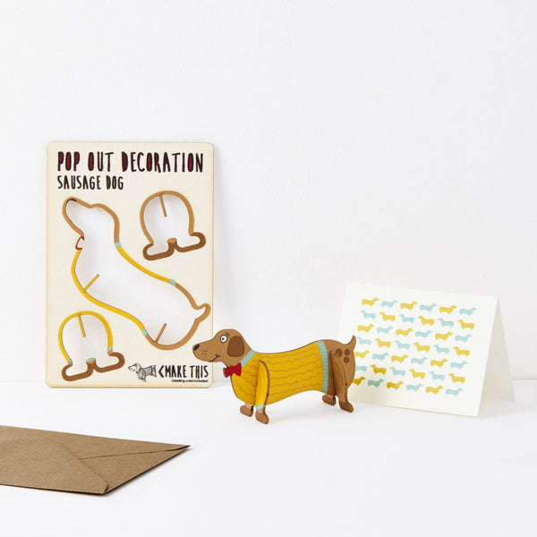 Sausage Dog pop out card