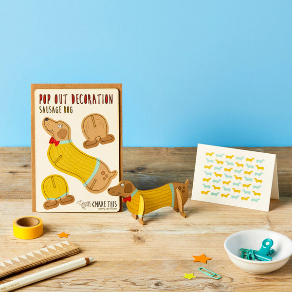 Sausage Dog pop out card
