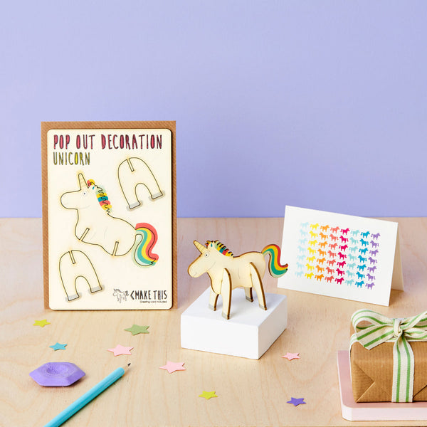 Unicorn pop out card