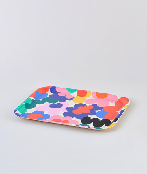 Floral burst rectangle tray