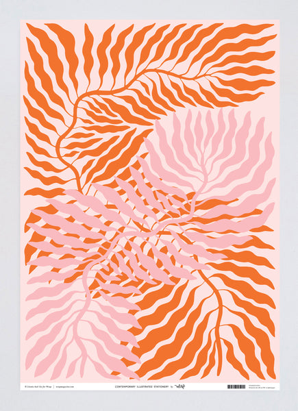 Leaves wrapping paper