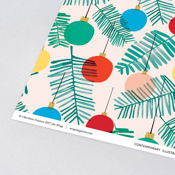 Baubles Christmas wrapping paper