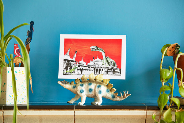 Dippy Visits Brighton Greetings Card