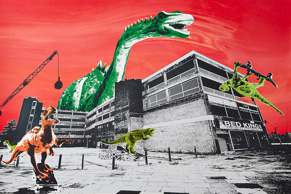 Teville Gate Dinos Greetings Card - Inspired