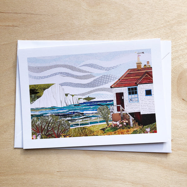 Coastguard Cottage greetings card