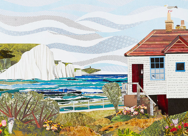 Coastguard Cottage greetings card