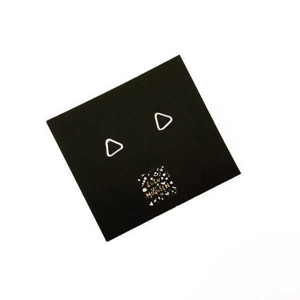 Tiny triangle stud earrings