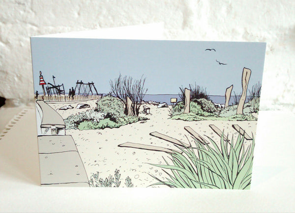 Beach garden greetings card - Inspired