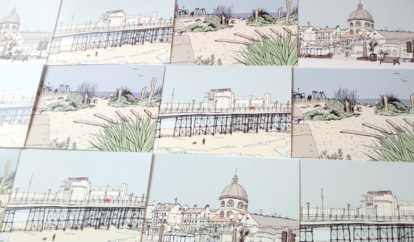 Beach garden greetings card - Inspired