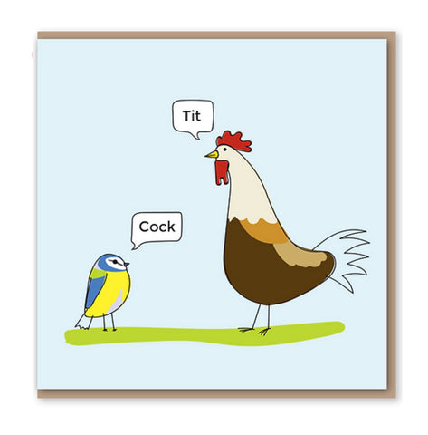 Tit and Cock card